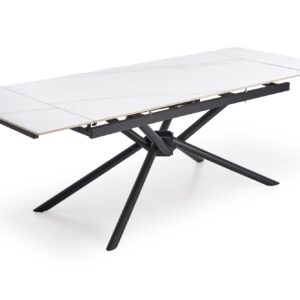 Pidentävä ruokapöytä VITORINA, valkoinen marmor.