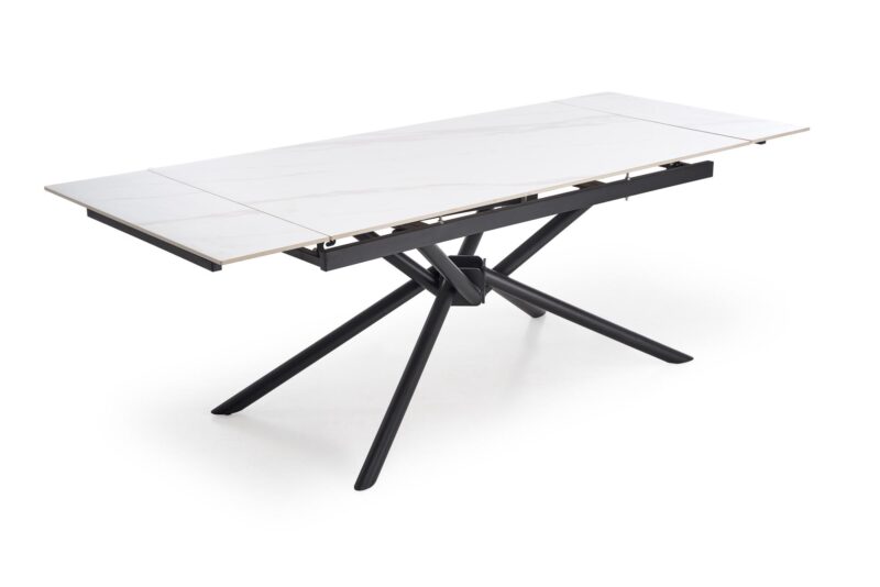 Pidentävä ruokapöytä VITORINA, valkoinen marmor.