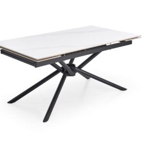 Pidentävä ruokapöytä VITORINA, valkoinen marmor.