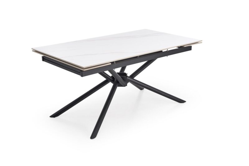 Pidentävä ruokapöytä VITORINA, valkoinen marmor.