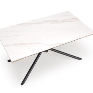 Pidentävä ruokapöytä VITORINA, valkoinen marmor.