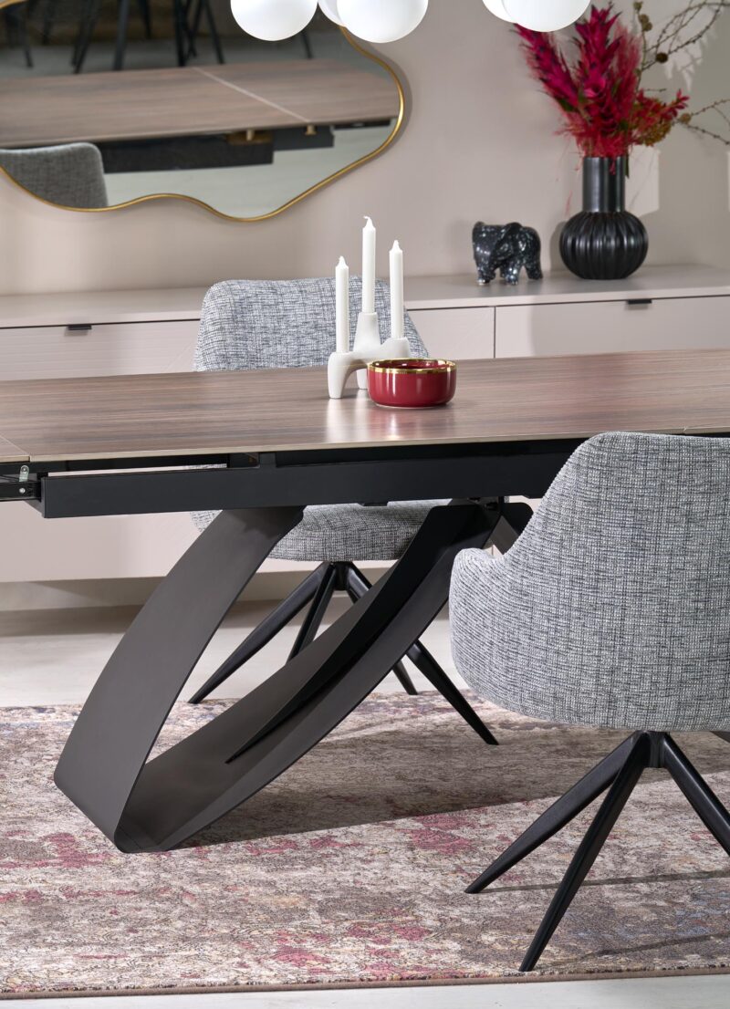 Ruokapöytä WALARIO, pähkinä / musta