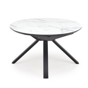 Pidentävä ruokapöytä VERTI, valkoinen marmor.