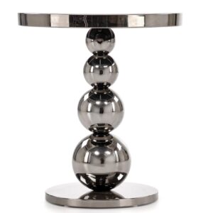 Kahvitable BELVIA, musta / hopea