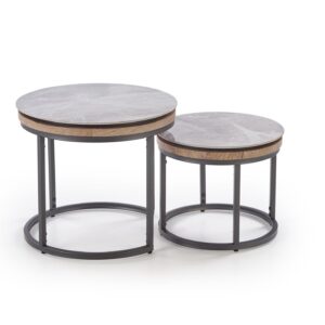 Kahvipöytä ITAKA, harmaa marmori / grafiitti