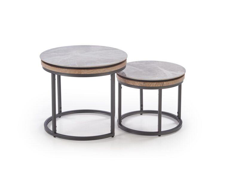 Kahvipöytä ITAKA, harmaa marmori / grafiitti