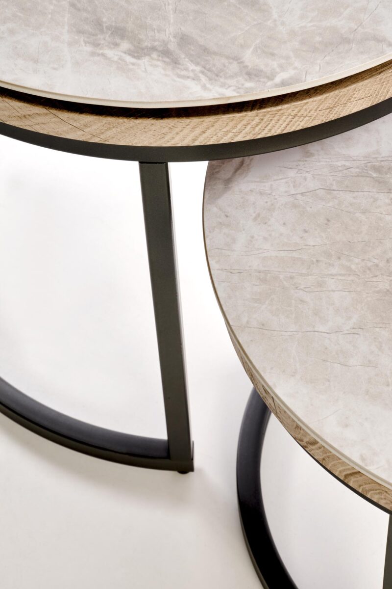 Kahvipöytä ITAKA, harmaa marmori / grafiitti