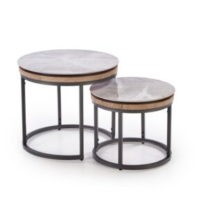 Kahvipöytä ITAKA, harmaa marmori / grafiitti