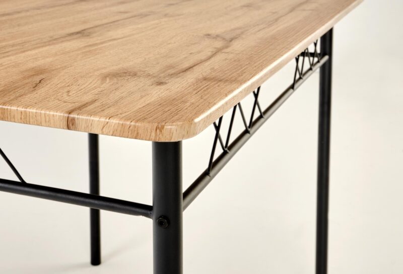 FAUST-setti, pöytä + 4 tuolia / luonnon tammi / musta