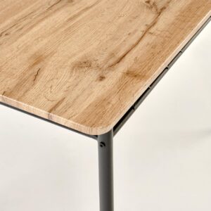 FAUST-setti, pöytä + 4 tuolia / luonnon tammi / musta