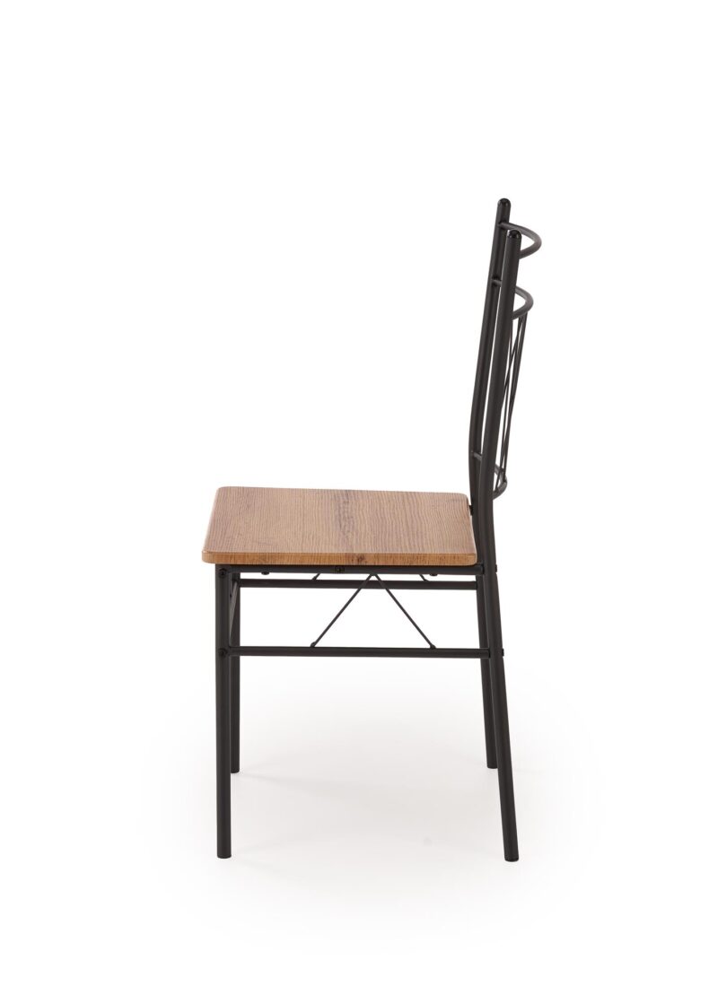 FAUST-setti, pöytä + 4 tuolia / luonnon tammi / musta