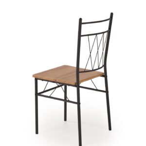 FAUST-setti, pöytä + 4 tuolia / luonnon tammi / musta