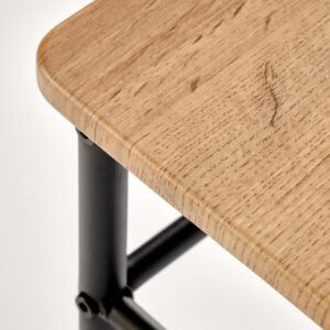 FAUST-setti, pöytä + 4 tuolia / luonnon tammi / musta