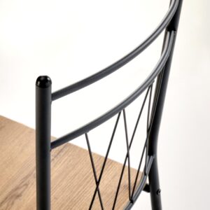 FAUST-setti, pöytä + 4 tuolia / luonnon tammi / musta