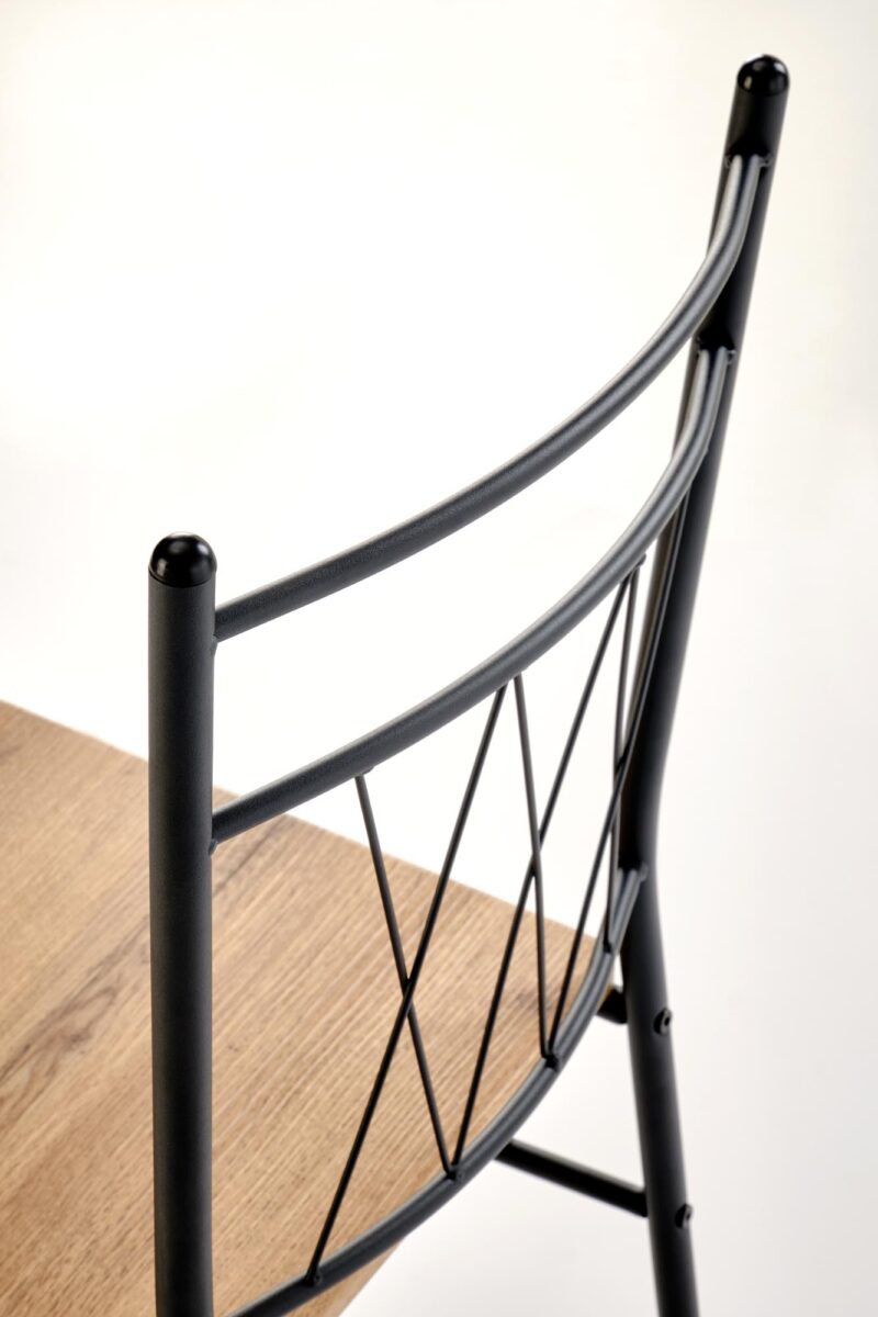 FAUST-setti, pöytä + 4 tuolia / luonnon tammi / musta