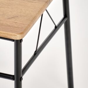 FAUST-setti, pöytä + 4 tuolia / luonnon tammi / musta