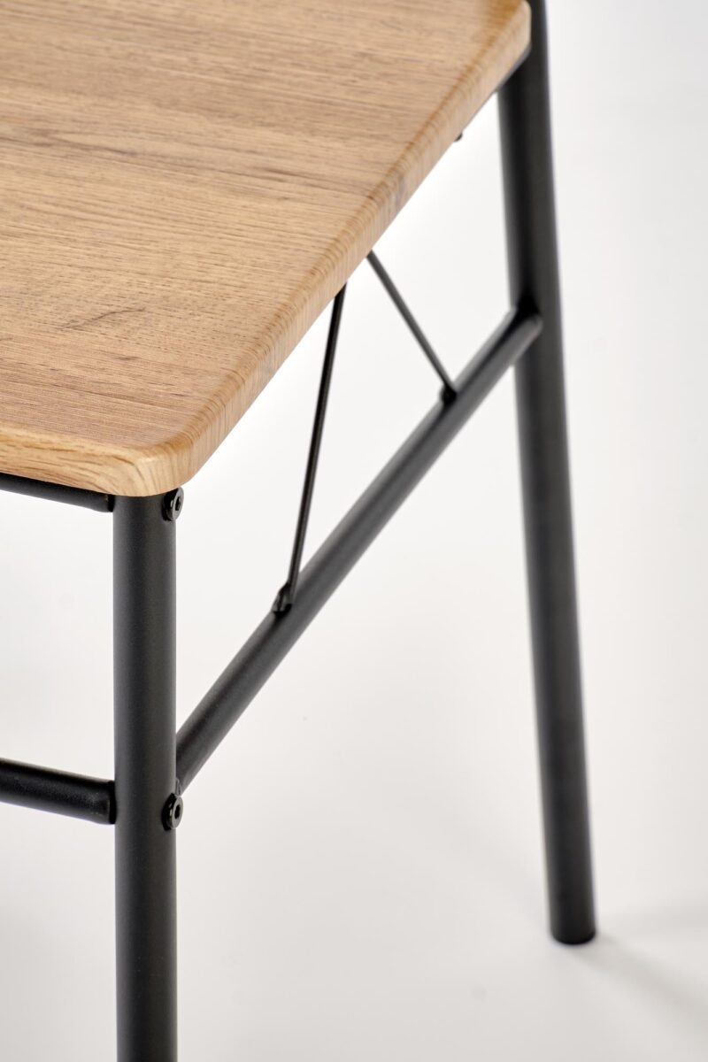 FAUST-setti, pöytä + 4 tuolia / luonnon tammi / musta