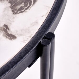 Kahvilakoonnin komplekti FATIMA, valkoinen marmori / musta