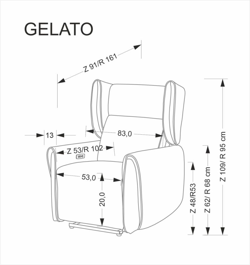 GELOT-sähkönojaustuoli, beige
