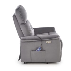 Nojatuoli SEMIIR 2 sähköinen nojatuoli + hieronta, harmaa