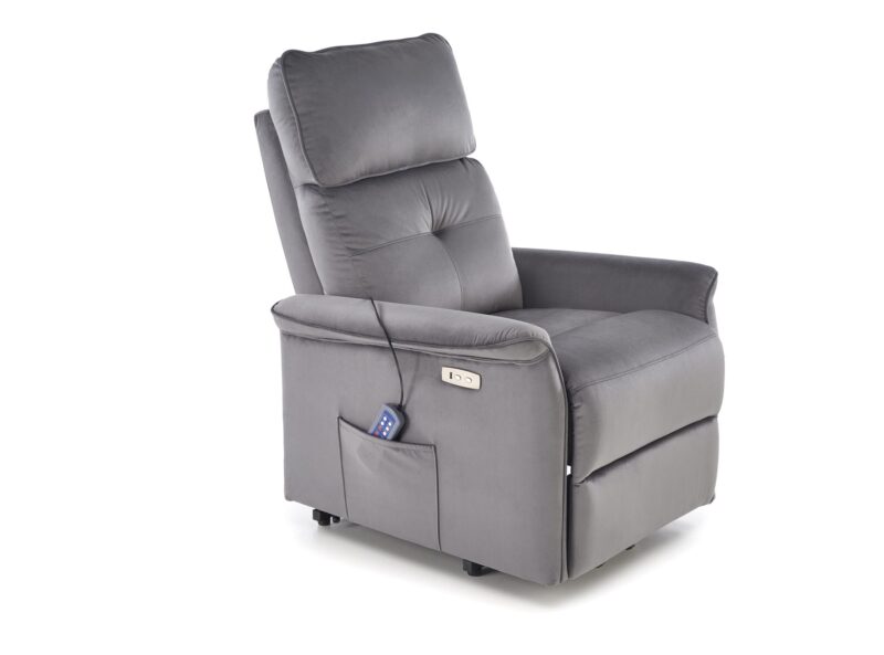 Nojatuoli SEMIIR 2 sähköinen nojatuoli + hieronta, harmaa