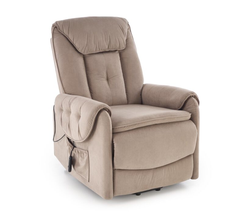 ORTEL nojatuoli sähköinen recliner + hieronta, beige