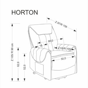 ORTEL nojatuoli sähköinen recliner + hieronta, beige