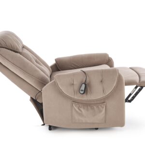 ORTEL nojatuoli sähköinen recliner + hieronta, beige