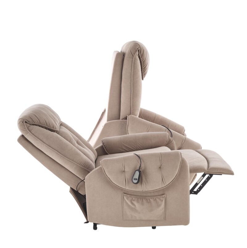 ORTEL nojatuoli sähköinen recliner + hieronta, beige