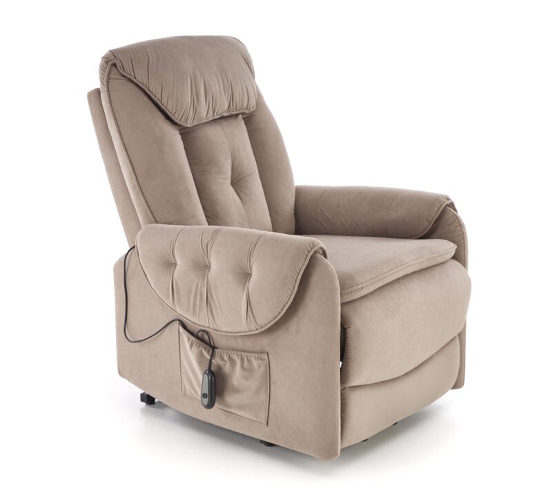 ORTEL nojatuoli sähköinen recliner + hieronta, beige