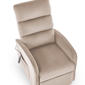 Maron-naamioitu sähkösäätöinen nojatuoli, beige