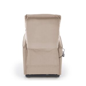Maron-naamioitu sähkösäätöinen nojatuoli, beige