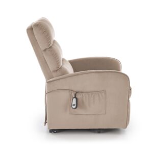 Maron-naamioitu sähkösäätöinen nojatuoli, beige