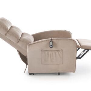 Maron-naamioitu sähkösäätöinen nojatuoli, beige