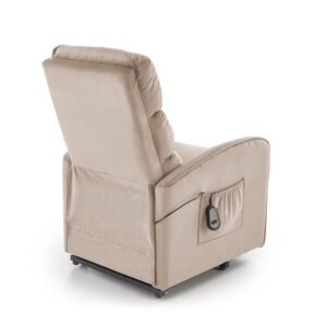 Maron-naamioitu sähkösäätöinen nojatuoli, beige