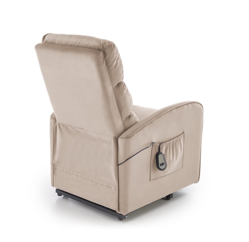 Maron-naamioitu sähkösäätöinen nojatuoli, beige