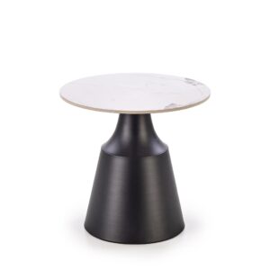 Kahvilausett MAGEL, valkoinen marmori / musta