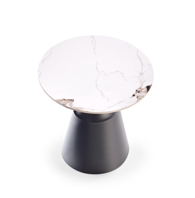 Kahvilausett MAGEL, valkoinen marmori / musta