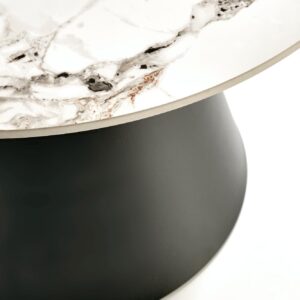 Kahvilausett MAGEL, valkoinen marmori / musta