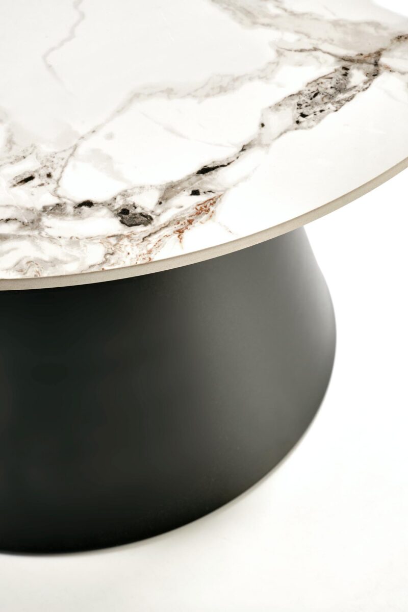 Kahvilausett MAGEL, valkoinen marmori / musta