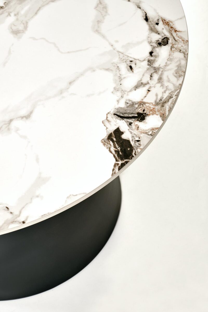 Kahvilausett MAGEL, valkoinen marmori / musta