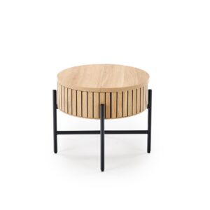 Kahvilapöydän komplekti DANTE, luonnollinen / musta