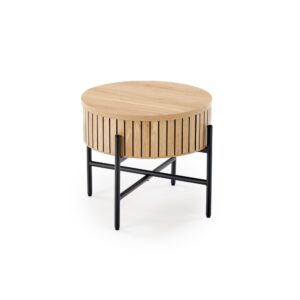 Kahvilapöydän komplekti DANTE, luonnollinen / musta