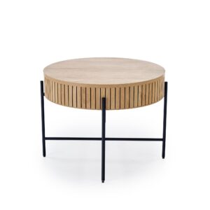 Kahvilapöydän komplekti DANTE, luonnollinen / musta