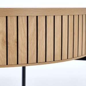 Kahvilapöydän komplekti DANTE, luonnollinen / musta