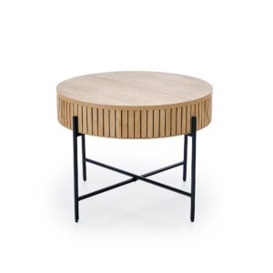 Kahvilapöydän komplekti DANTE, luonnollinen / musta