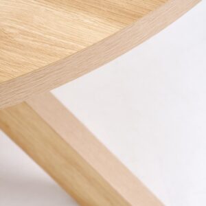 Pyöreä ruokapöytä MORVIN, luonnollinen