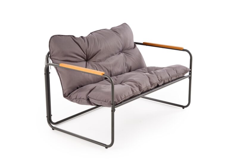 HUDSON-puutarhakalusteiden sarja, harmaa / ruskea