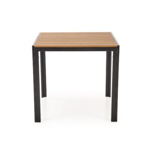 Ruokapöytä FIERRO, neliömäinen / ruskea / musta
