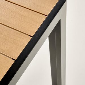 Ruokapöytä FIERRO, suorakulmainen / ruskea / musta